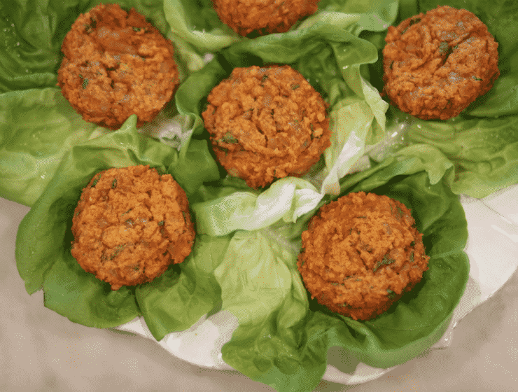 Sweet Potato Cake Lettuce Wraps